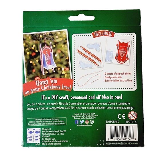 Elf on the Shelf Elves at Play OrnaMoments Christmas Scooter Wagon Sled Lot of 3 - Picture 6 of 8